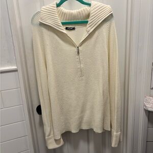 Cream ¼ Zip Sweater